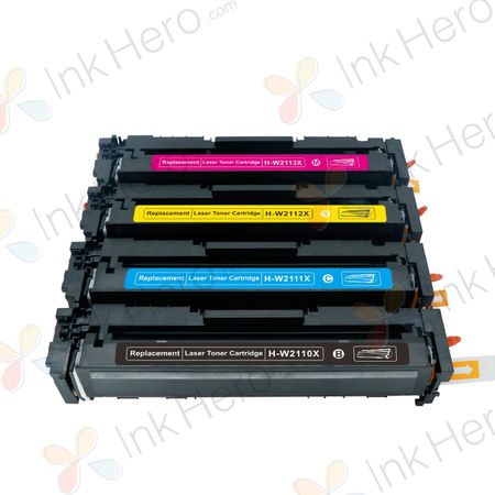 Pack de 4 HP 206X cartouches de toner haute capacité compatibles