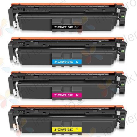 Pack de 4 HP 210X cartouches de toner haute capacité compatibles