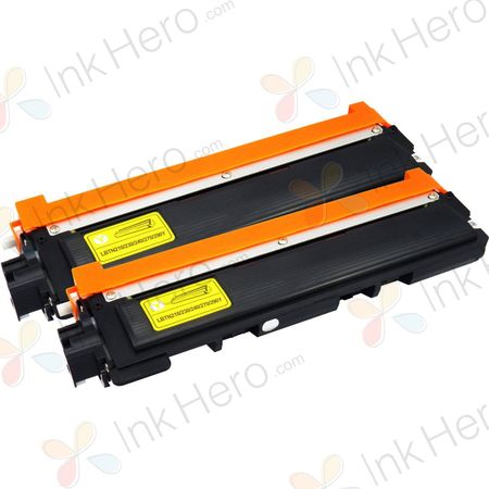 Pack de 2 Brother TN210Y cartouches de toner jaune compatible